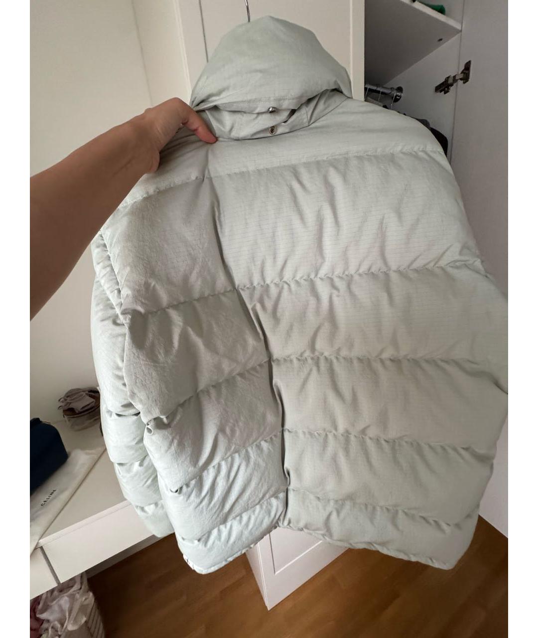 JIL SANDER Серый полиамидовый пуховик, фото 4