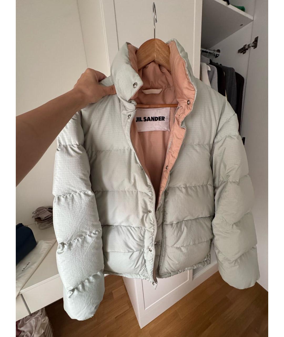 JIL SANDER Серый полиамидовый пуховик, фото 5
