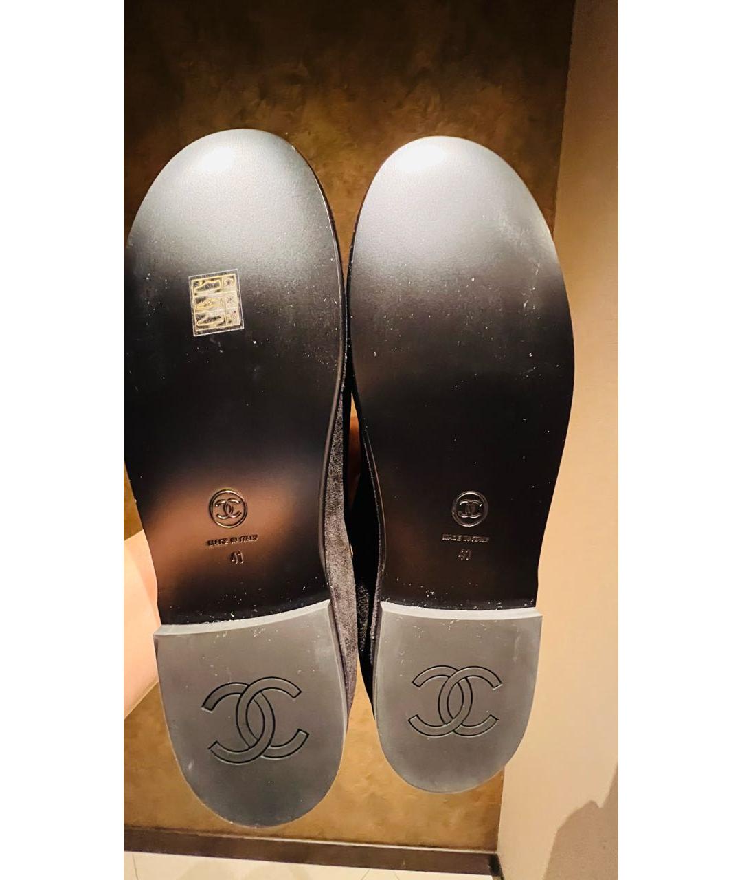 CHANEL Черные замшевые балетки, фото 7