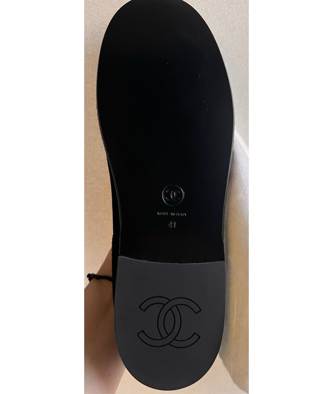 CHANEL Черные замшевые балетки, фото 5