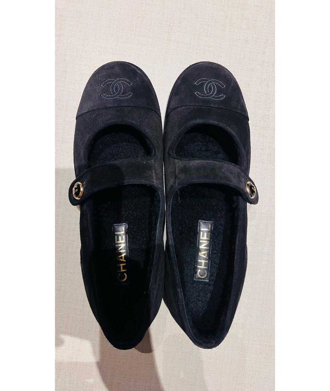 CHANEL Черные замшевые балетки, фото 3