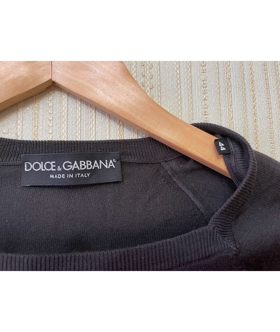 DOLCE&GABBANA Темно-синий шелковый джемпер / свитер, фото 3