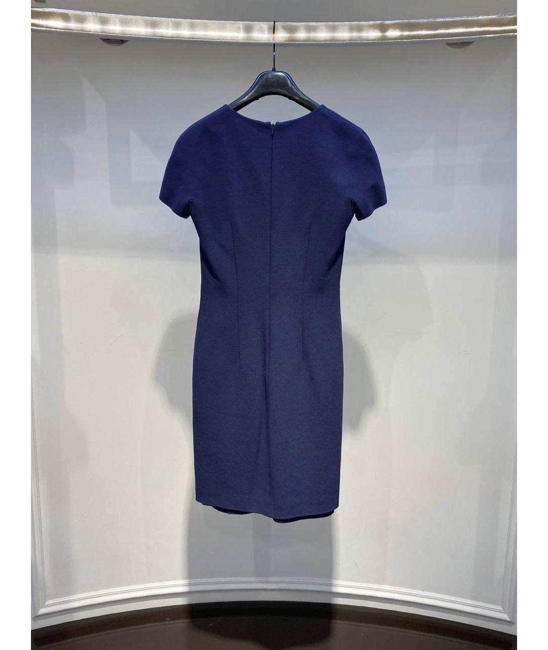 EMILIO PUCCI Синее шерстяное коктейльное платье, фото 3