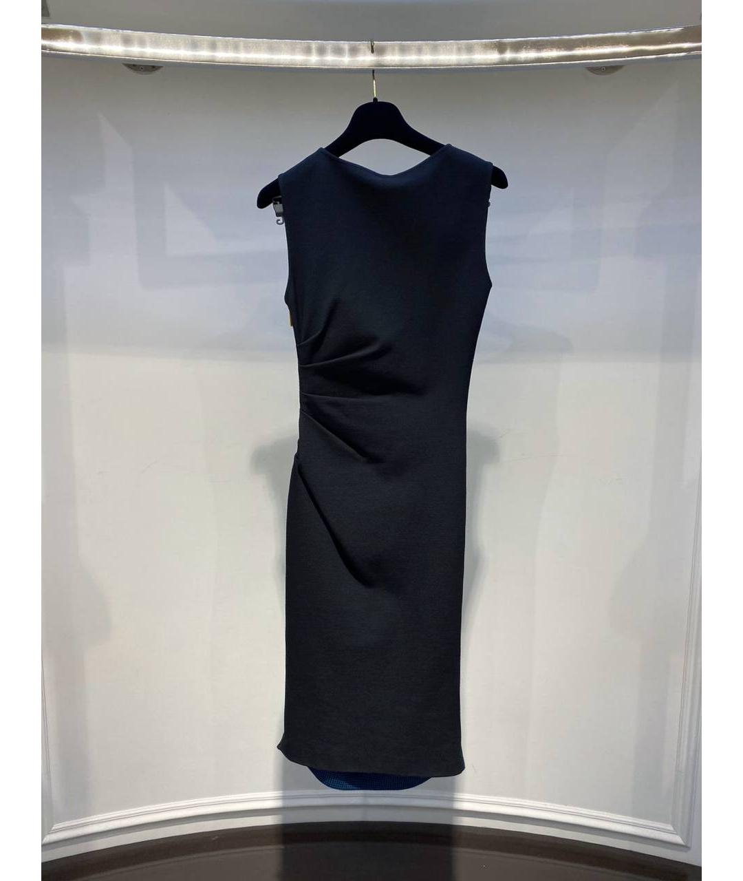 EMILIO PUCCI Синее шерстяное коктейльное платье, фото 2