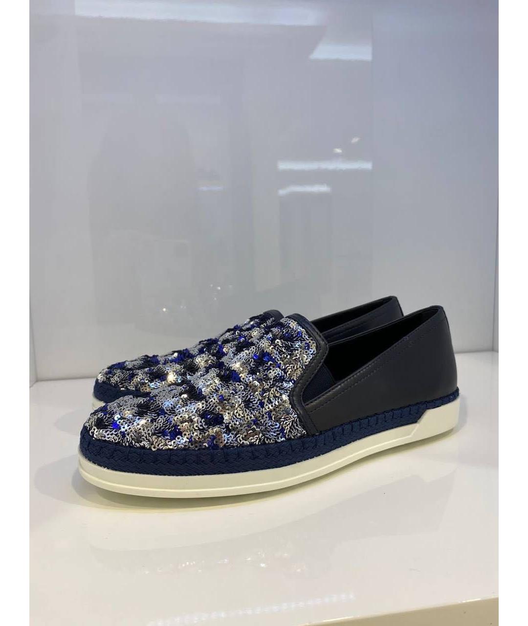 TOD'S Темно-синие слипоны, фото 4