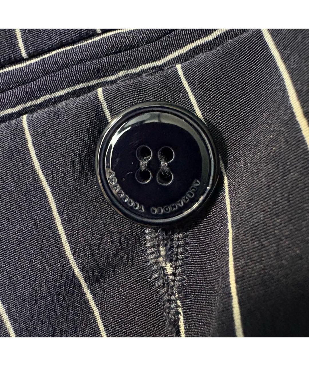 ALEXANDER TEREKHOV Темно-синий шелковый костюм с брюками, фото 7