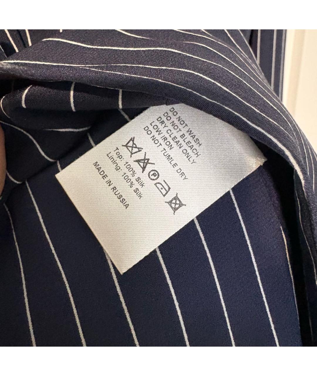 ALEXANDER TEREKHOV Темно-синий шелковый костюм с брюками, фото 4
