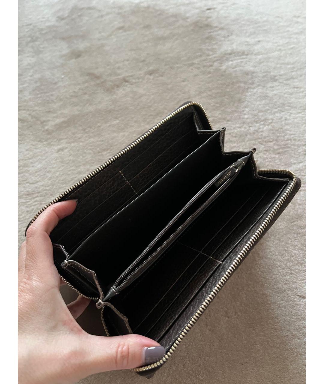 GUCCI Коричневый кожаный кошелек, фото 4