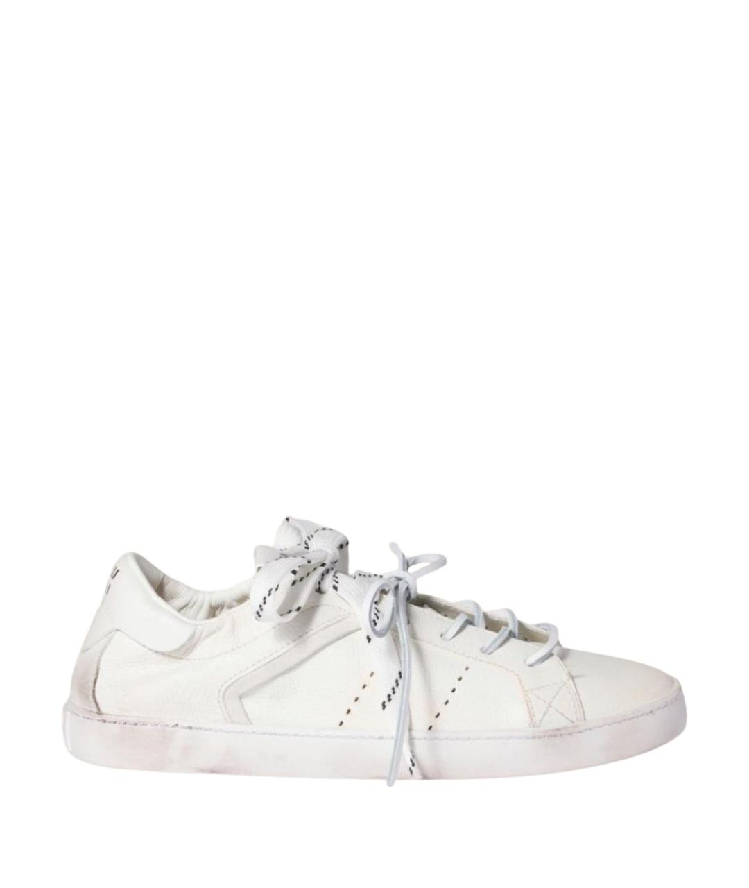 MIU MIU Белые кожаные кеды, фото 1