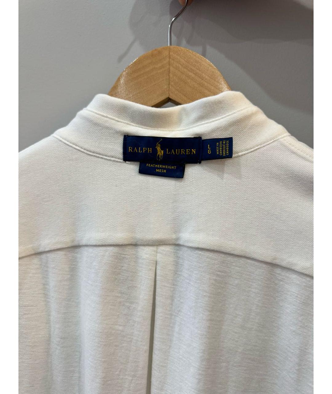 POLO RALPH LAUREN Белая хлопковая кэжуал рубашка, фото 5