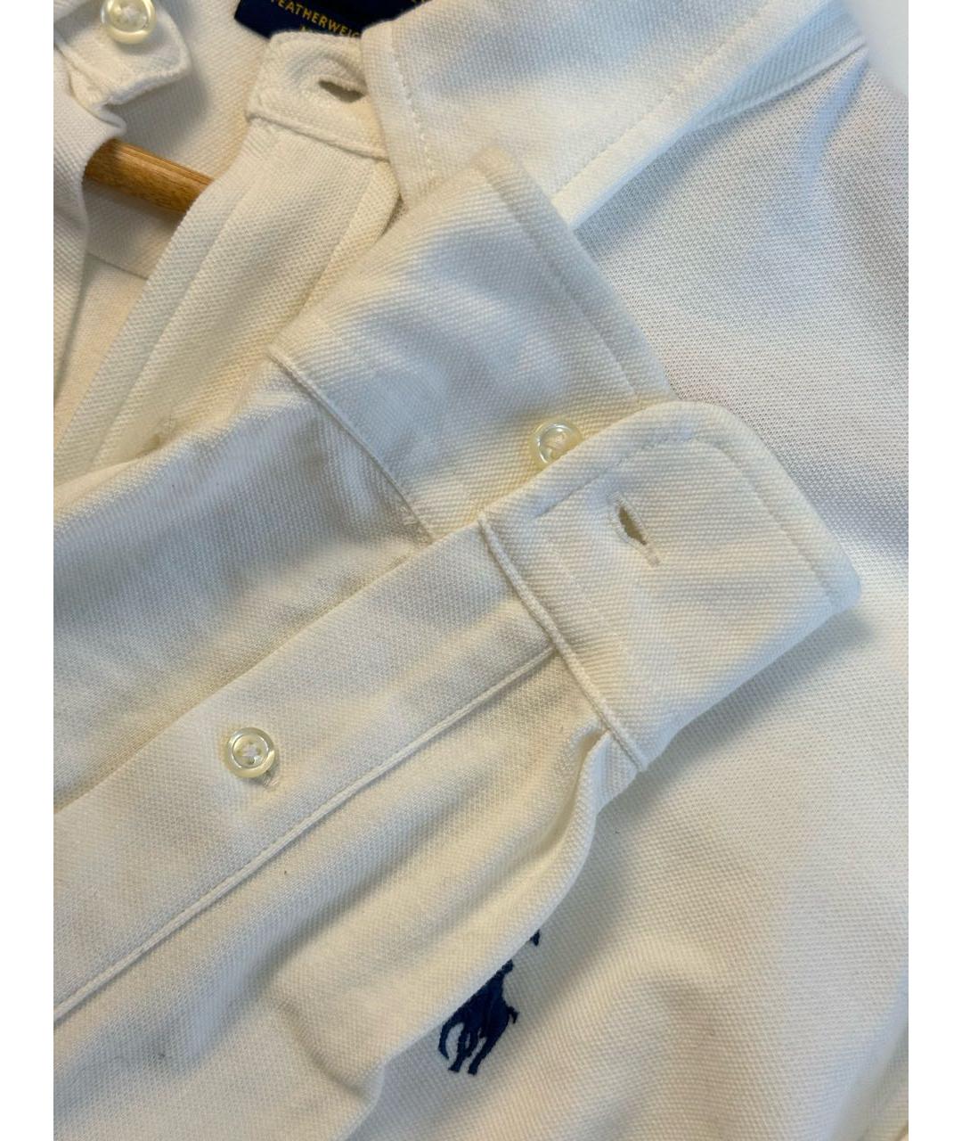 POLO RALPH LAUREN Белая хлопковая кэжуал рубашка, фото 4