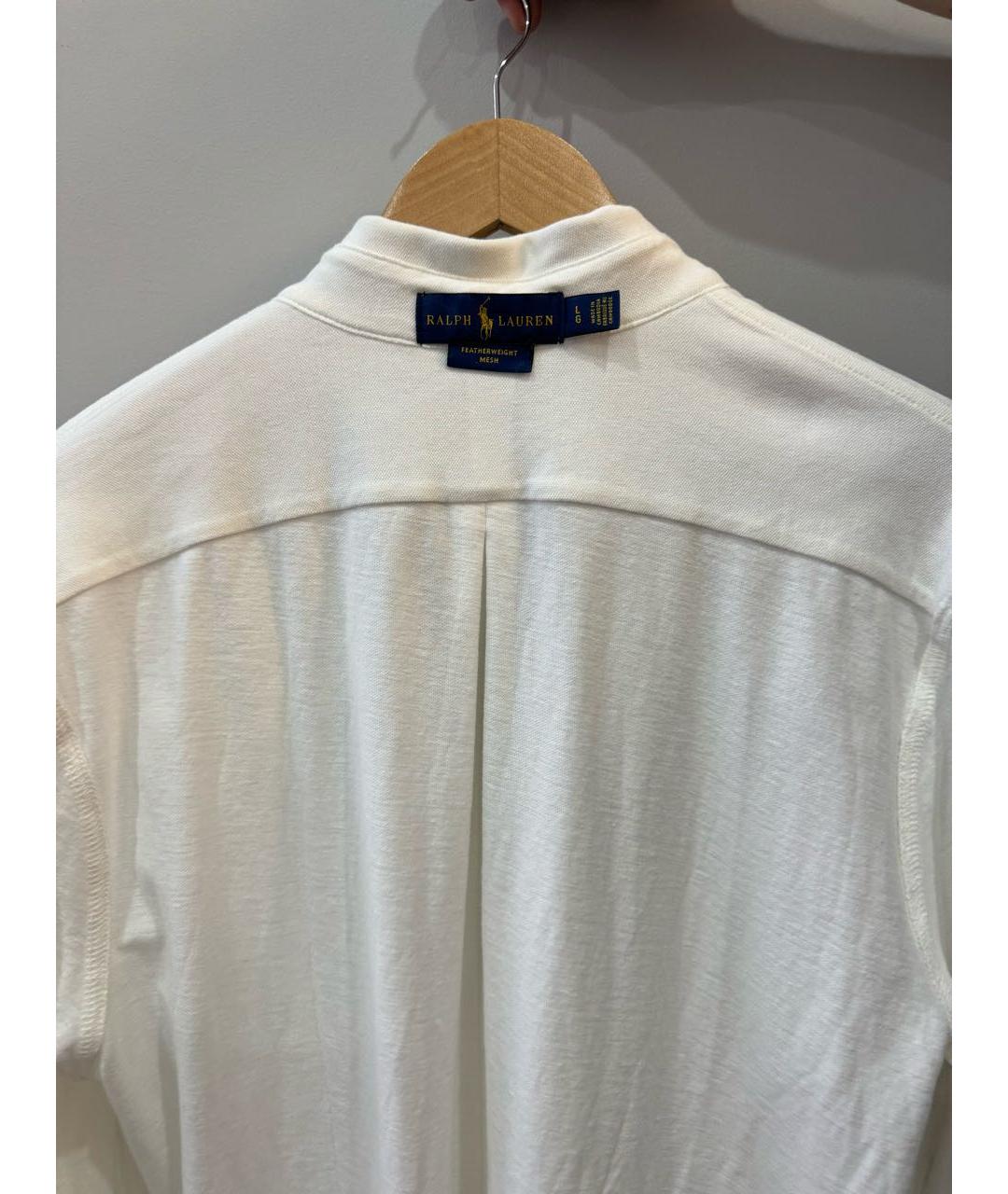 POLO RALPH LAUREN Белая хлопковая кэжуал рубашка, фото 3