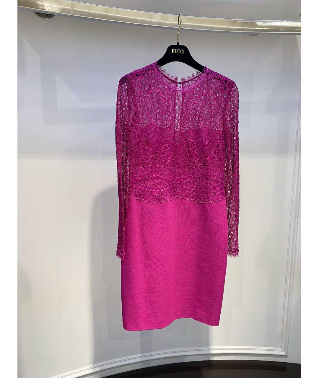 EMILIO PUCCI Розовое шелковое вечернее платье, фото 4