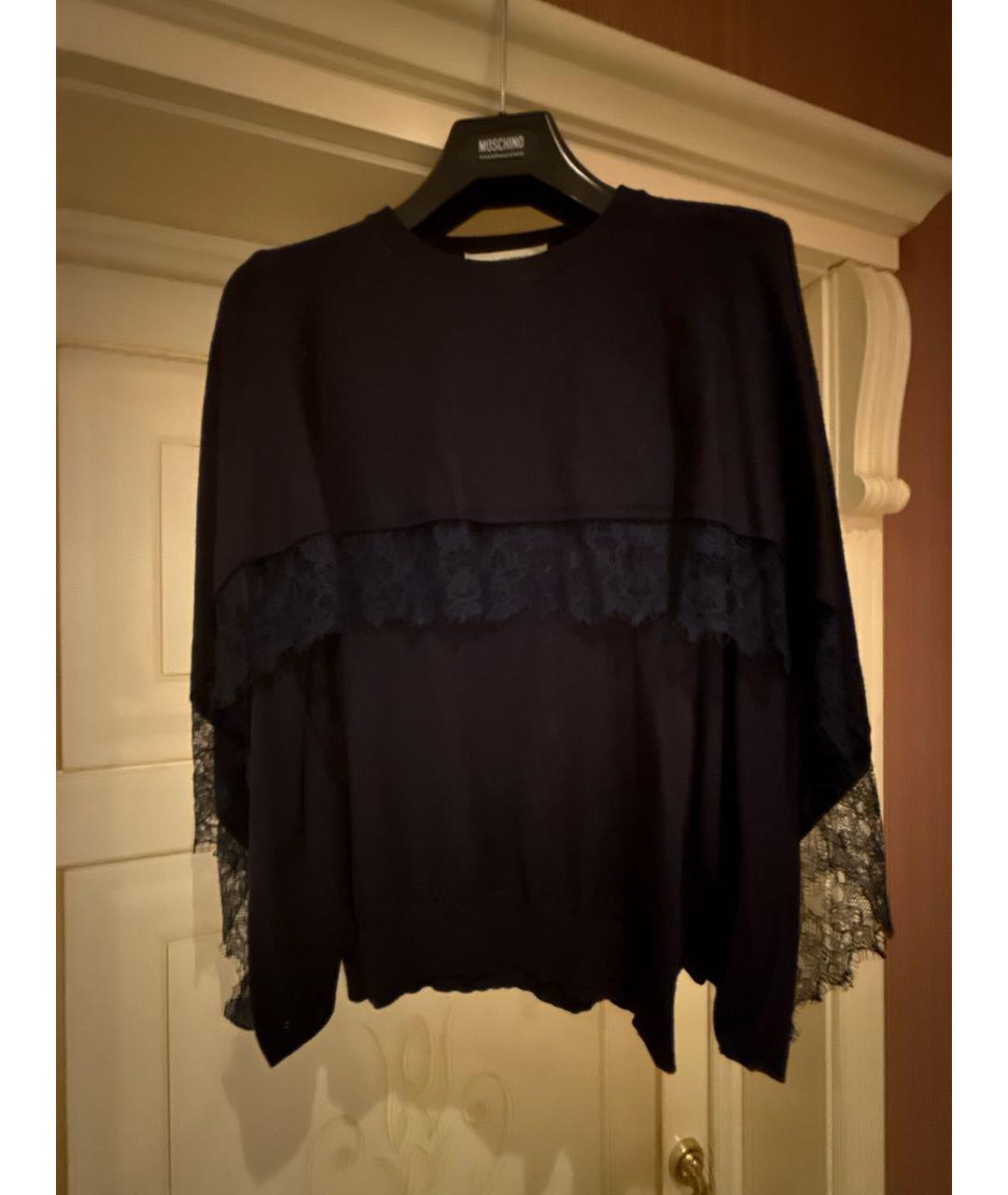 VALENTINO Темно-синий шерстяной джемпер / свитер, фото 4