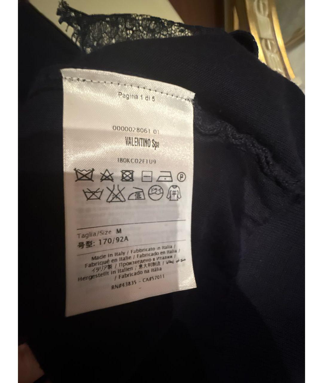 VALENTINO Темно-синий шерстяной джемпер / свитер, фото 2