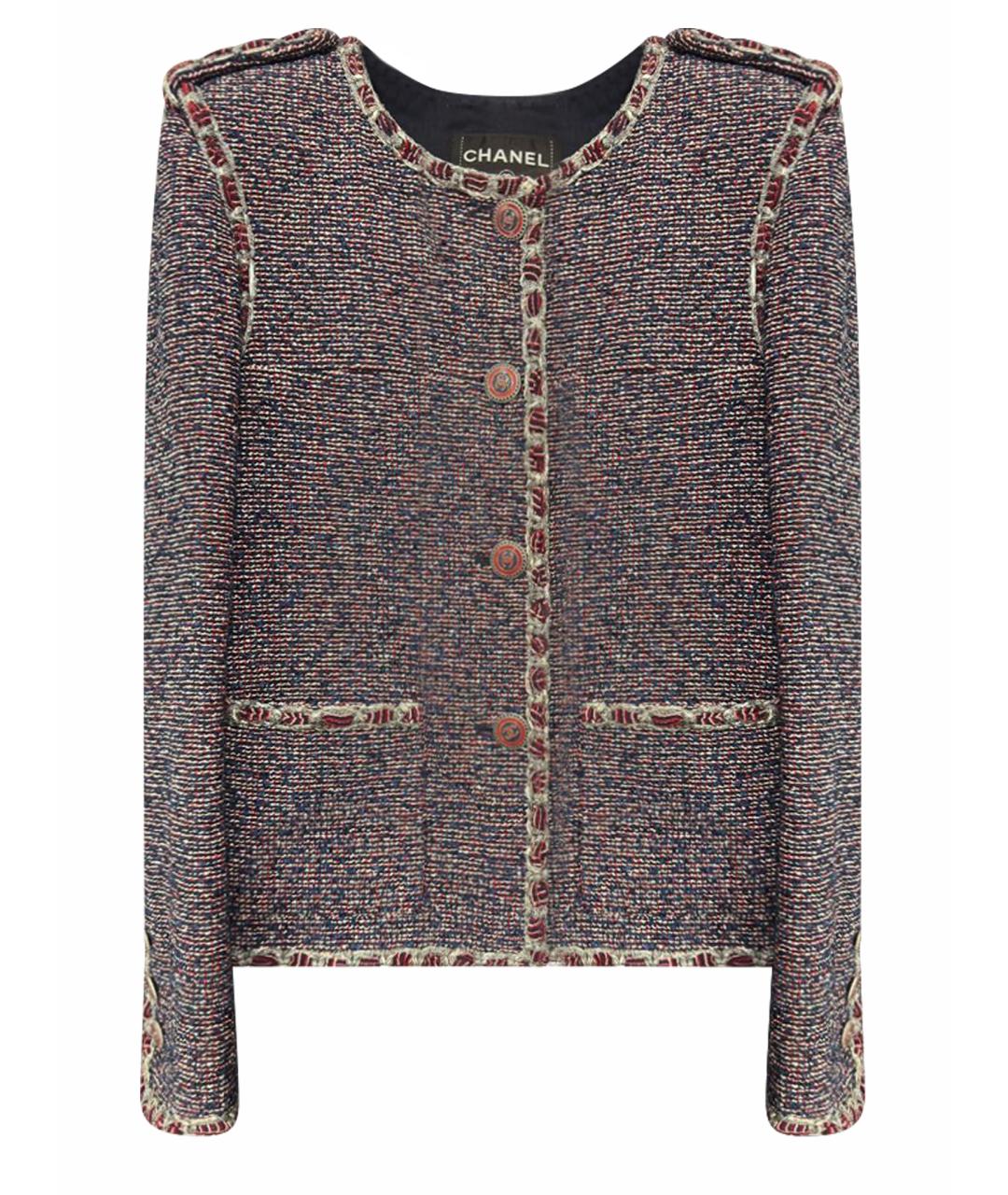 CHANEL Мульти твидовый жакет/пиджак, фото 1