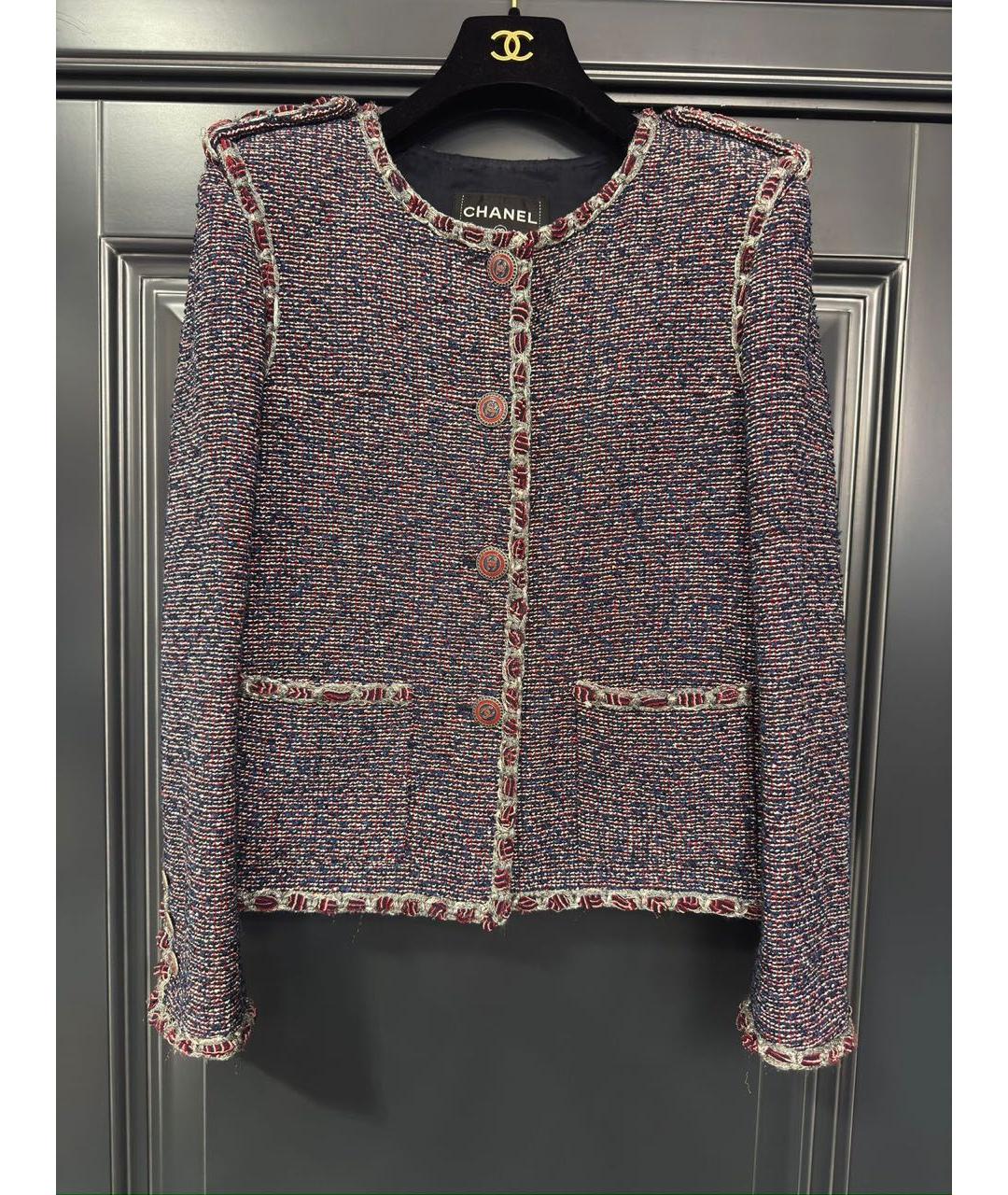 CHANEL Мульти твидовый жакет/пиджак, фото 7