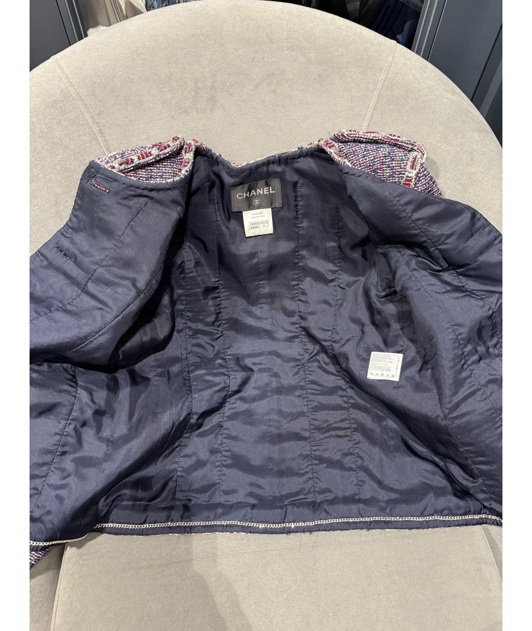 CHANEL Мульти твидовый жакет/пиджак, фото 6