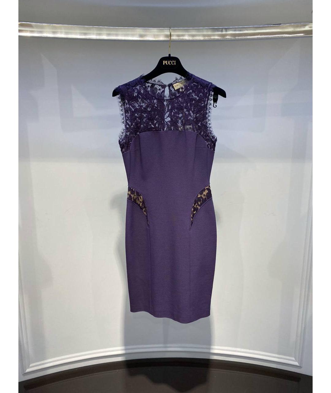 EMILIO PUCCI Фиолетовое шелковое платье, фото 2