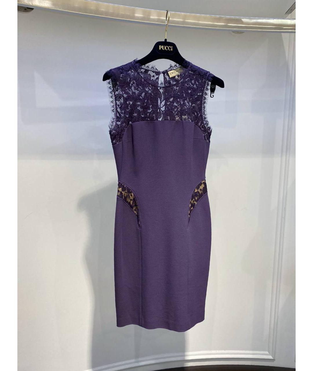 EMILIO PUCCI Фиолетовое шелковое платье, фото 4