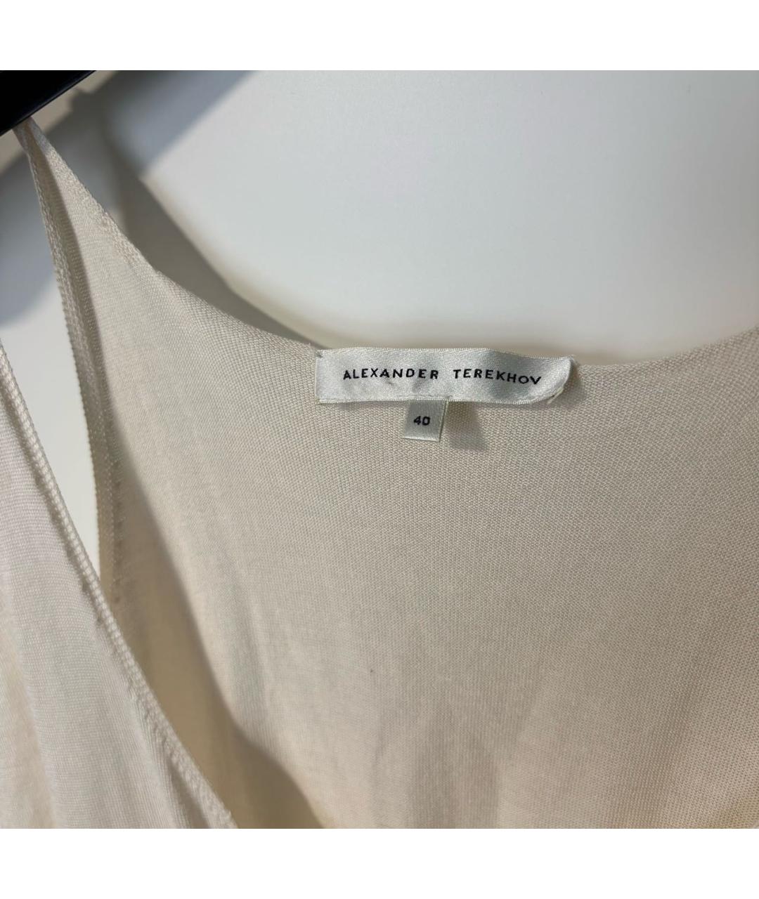 ALEXANDER TEREKHOV Бежевая вискозная майка, фото 3