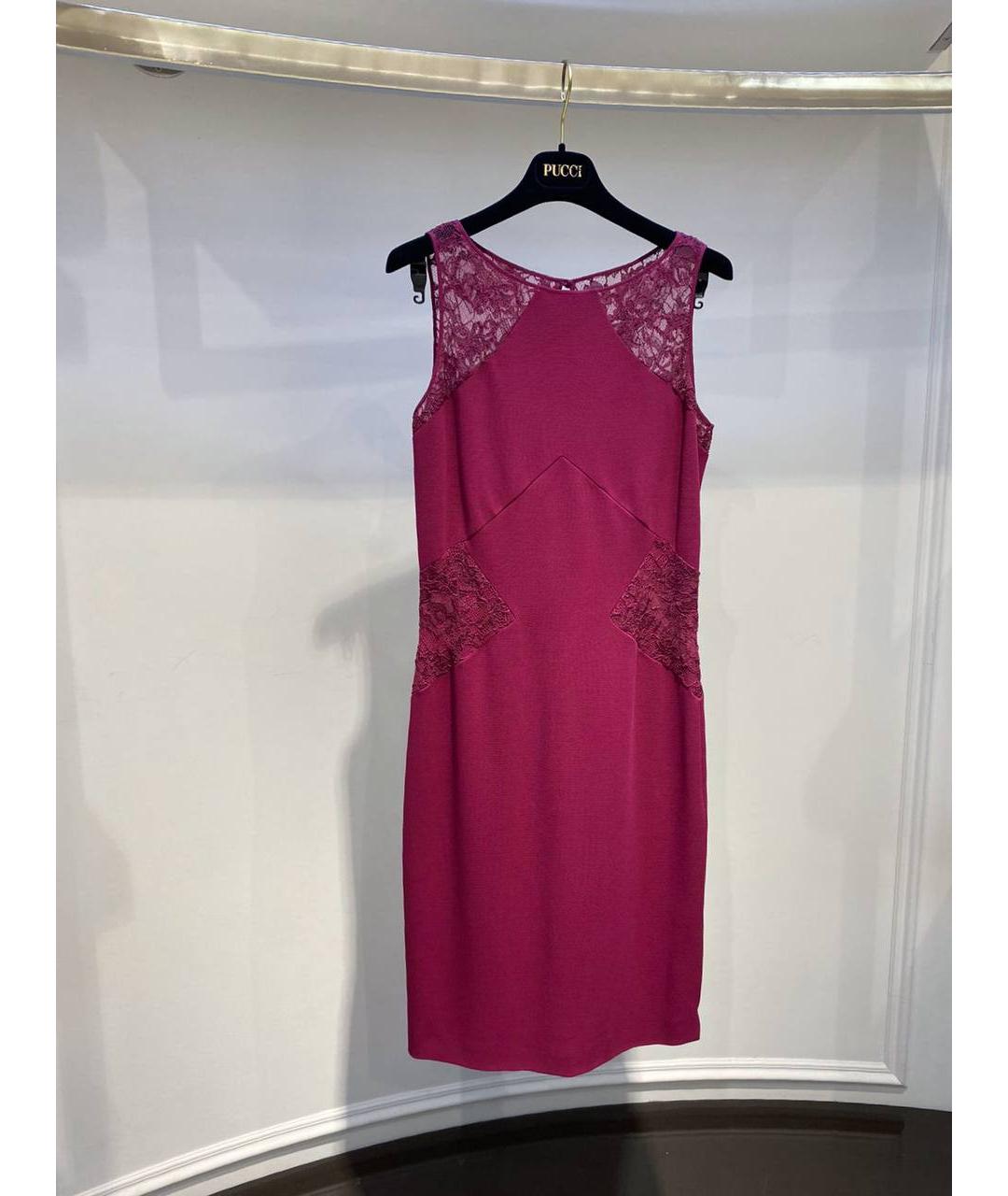 EMILIO PUCCI Бордовое шелковое вечернее платье, фото 4