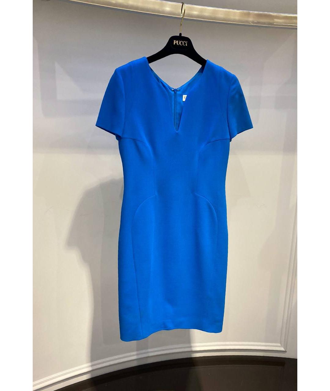 EMILIO PUCCI Синее шерстяное платье, фото 2