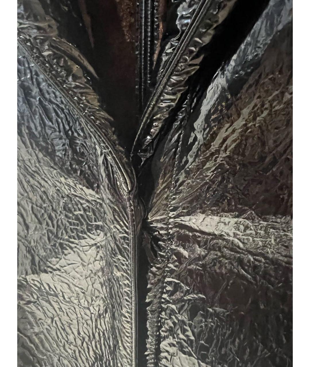 FENDI Черное кожаное пальто, фото 5