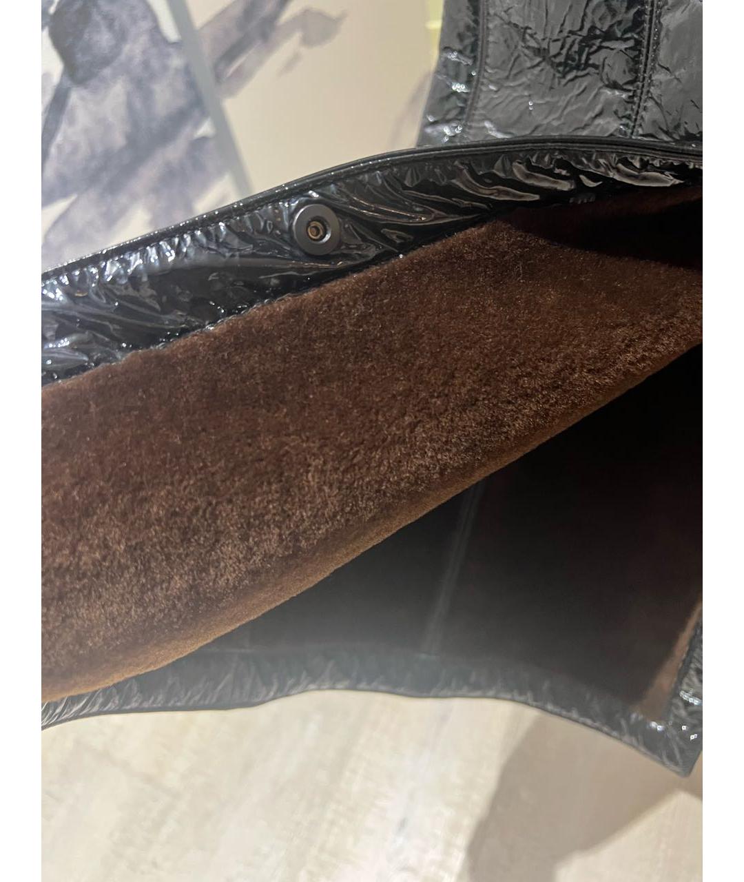 FENDI Черное кожаное пальто, фото 6