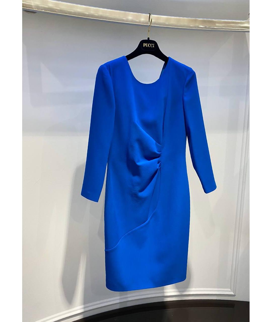 EMILIO PUCCI Синее шерстяное платье, фото 2