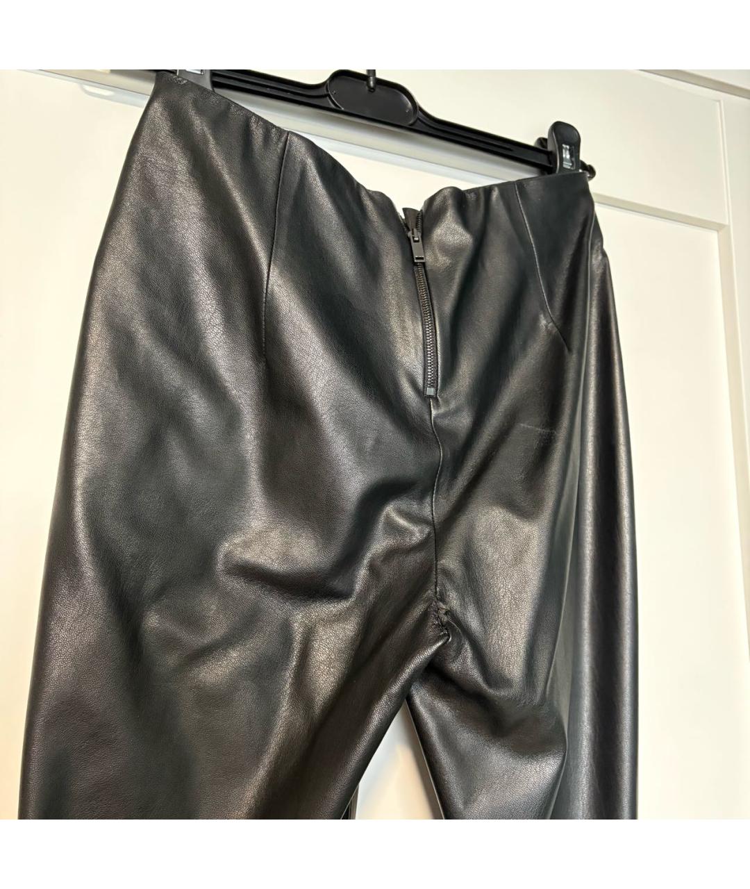 ALEXANDER TEREKHOV Черные полиуретановые леггинсы и велосипедки, фото 2