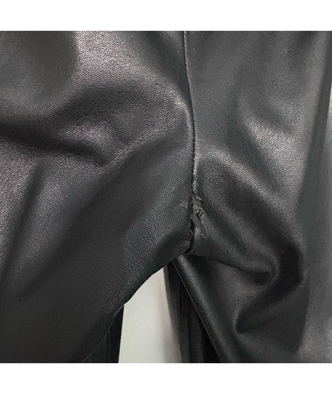 ALEXANDER TEREKHOV Черные полиуретановые леггинсы и велосипедки, фото 3