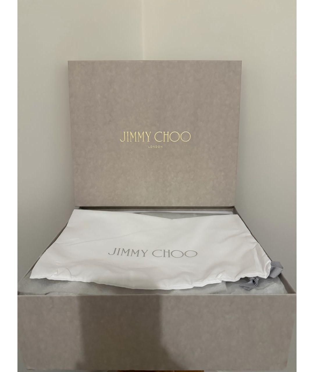 JIMMY CHOO Бежевые замшевые ботинки, фото 6