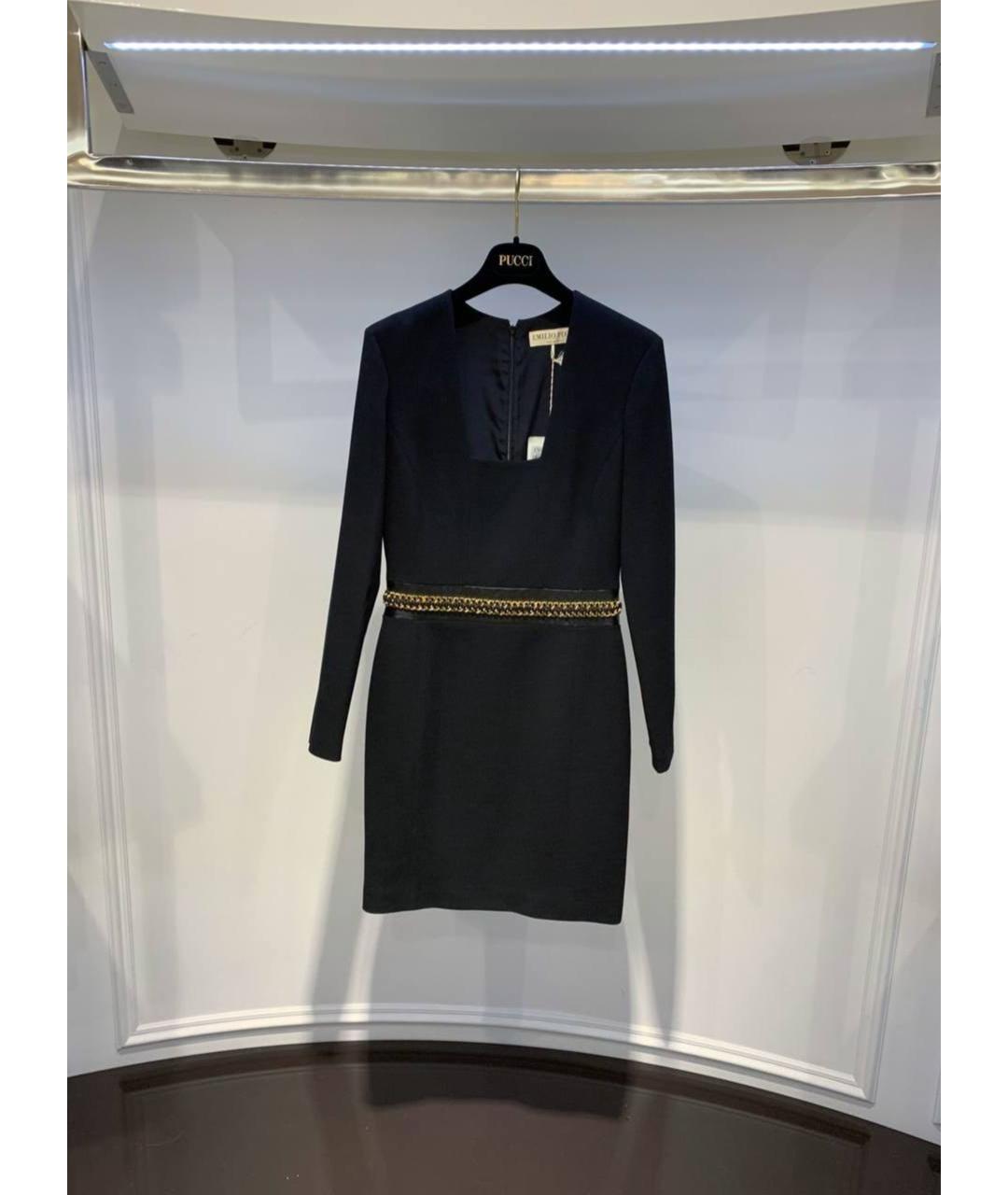 EMILIO PUCCI Черное шерстяное платье, фото 4