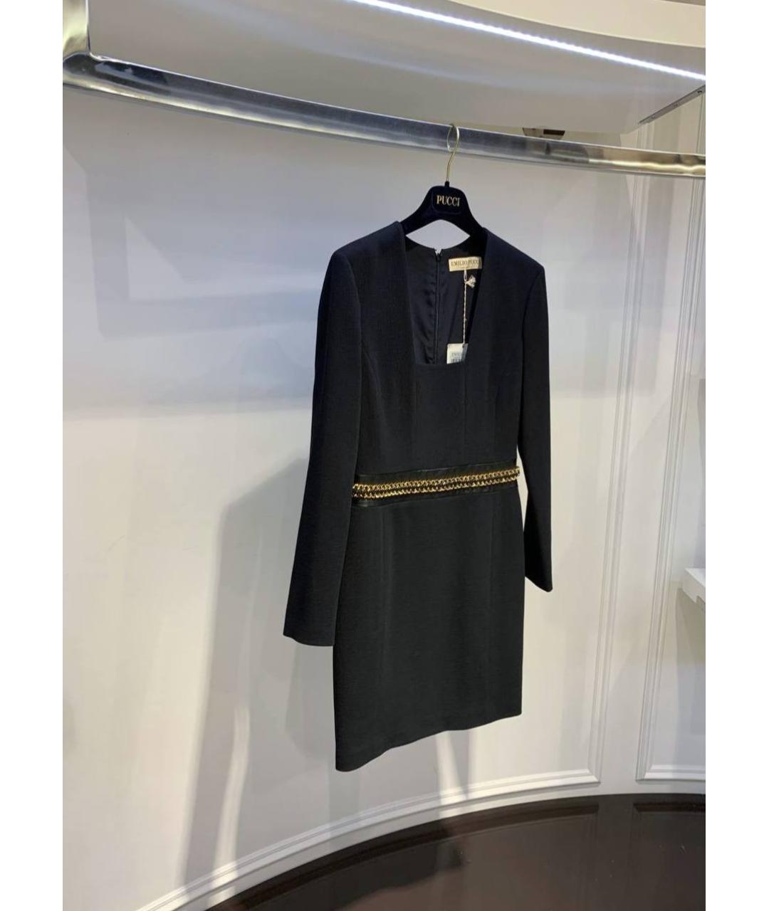 EMILIO PUCCI Черное шерстяное платье, фото 2