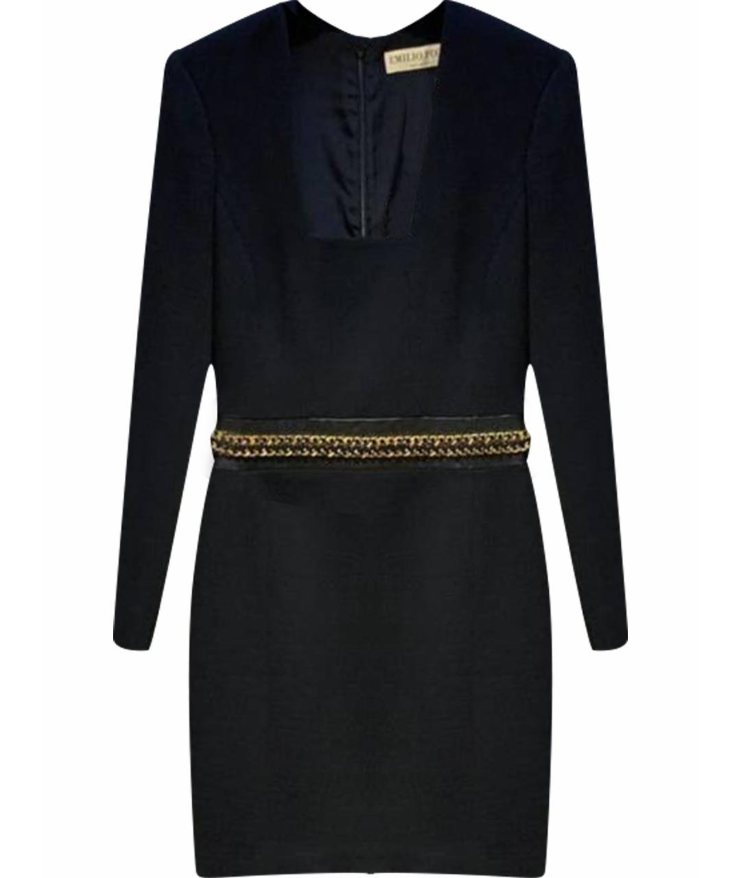 EMILIO PUCCI Черное шерстяное платье, фото 1