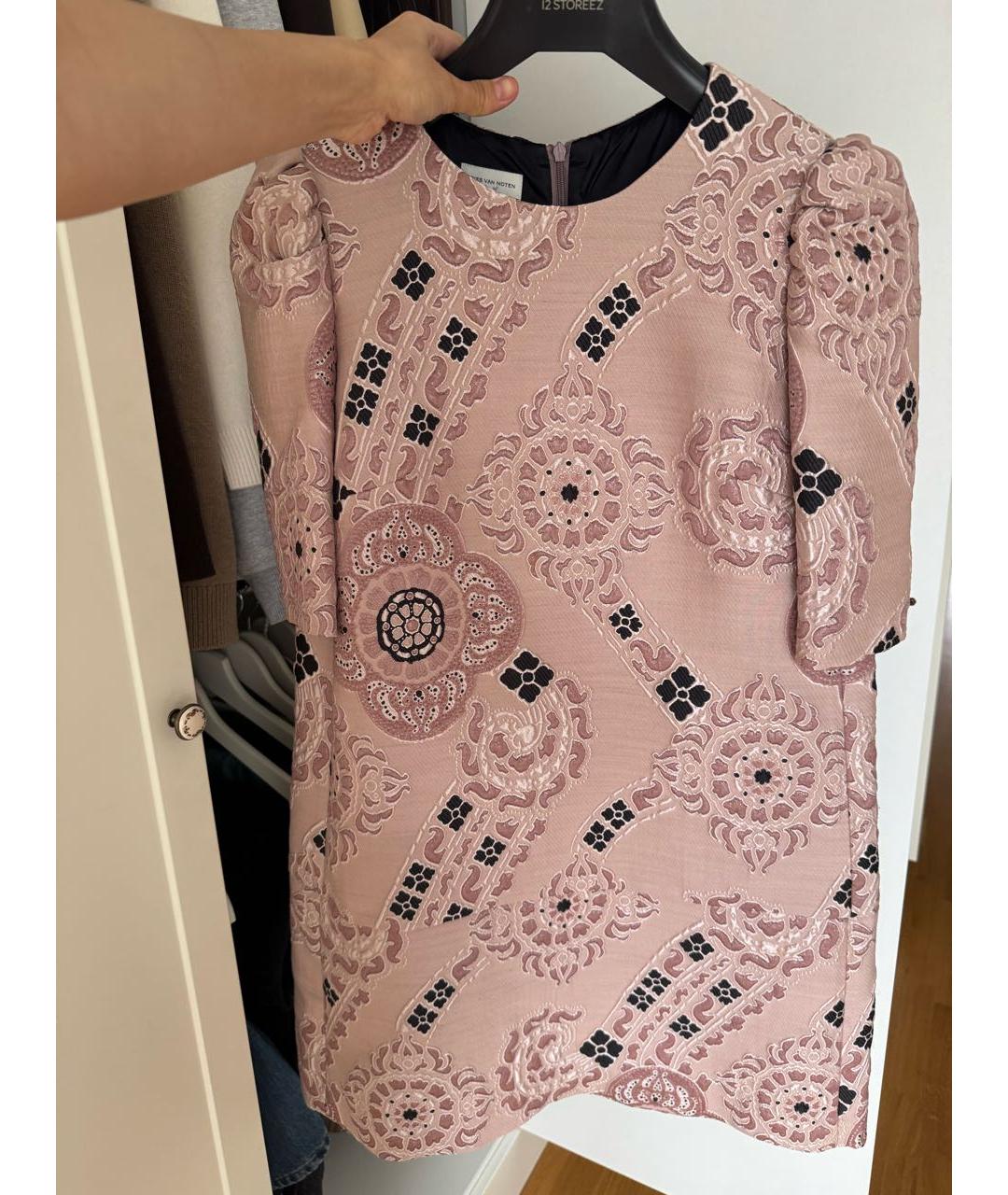 DRIES VAN NOTEN Розовое коктейльное платье, фото 4