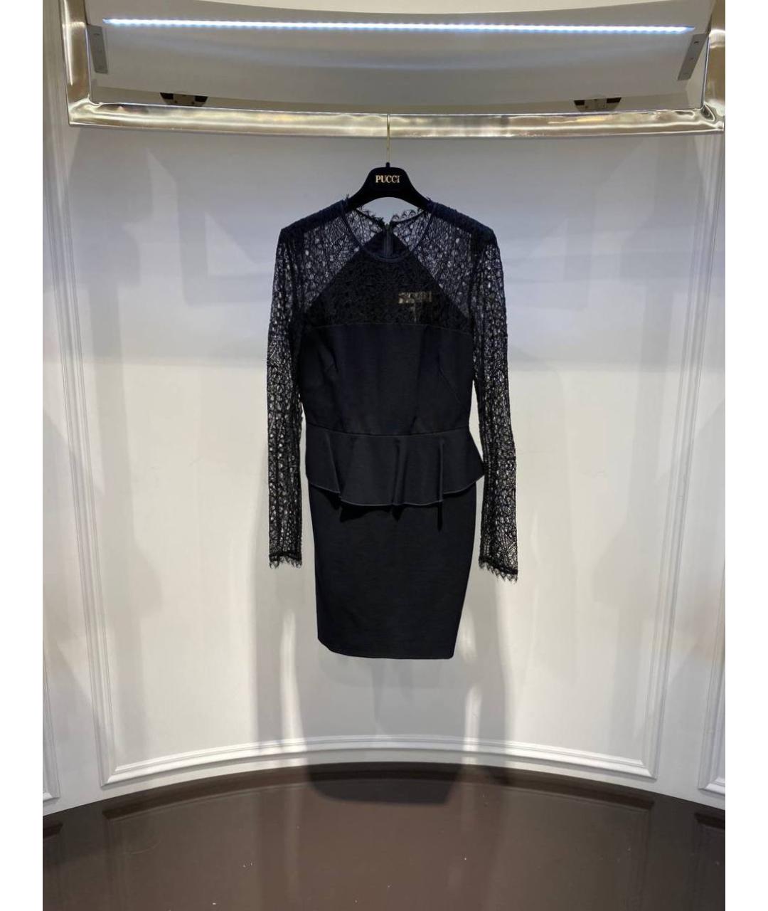 EMILIO PUCCI Черное шерстяное вечернее платье, фото 4