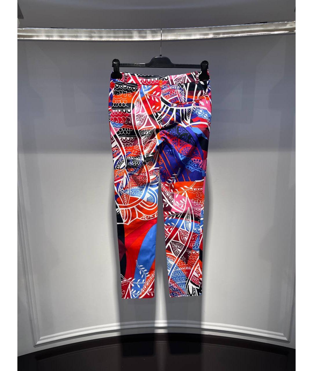 EMILIO PUCCI Мульти хлопковые прямые брюки, фото 3
