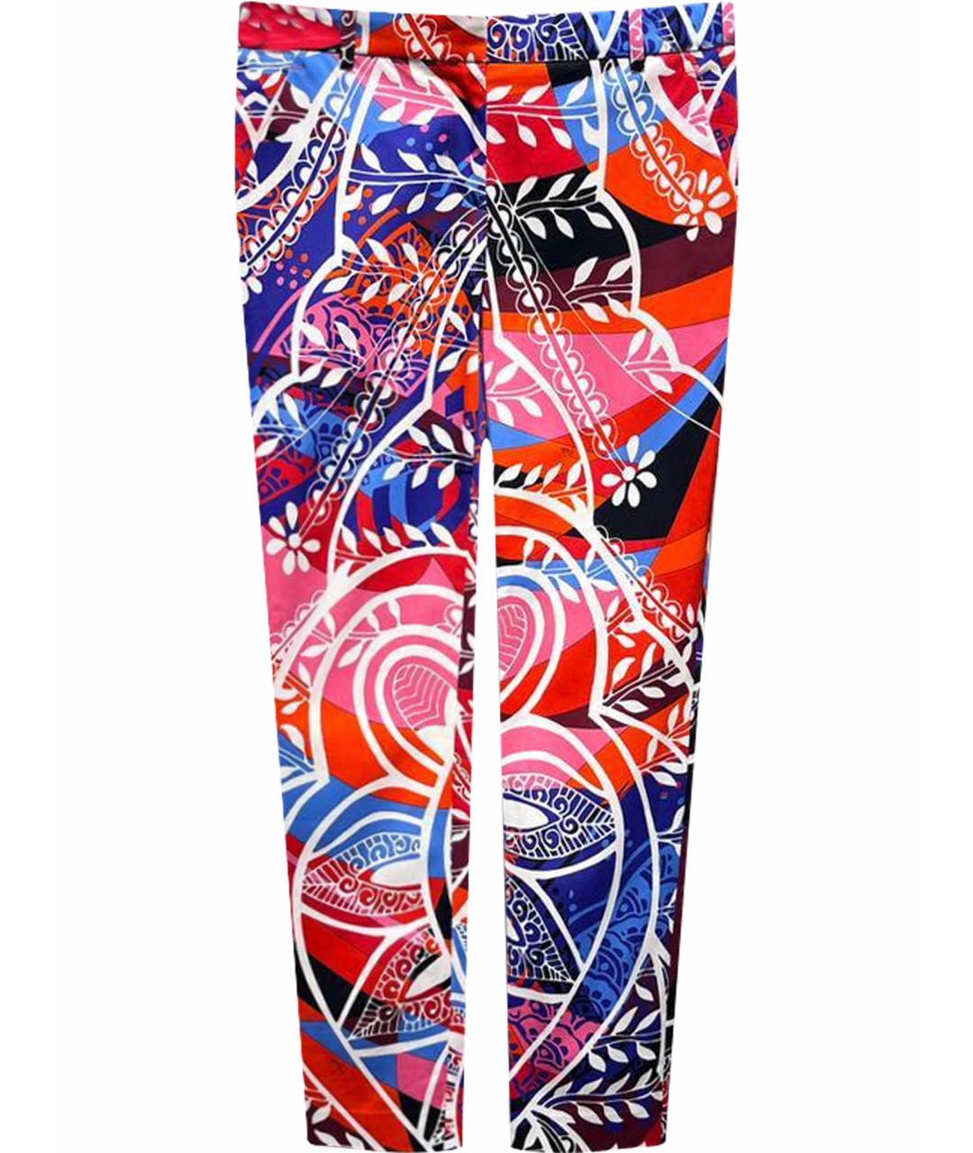 EMILIO PUCCI Мульти хлопковые прямые брюки, фото 1
