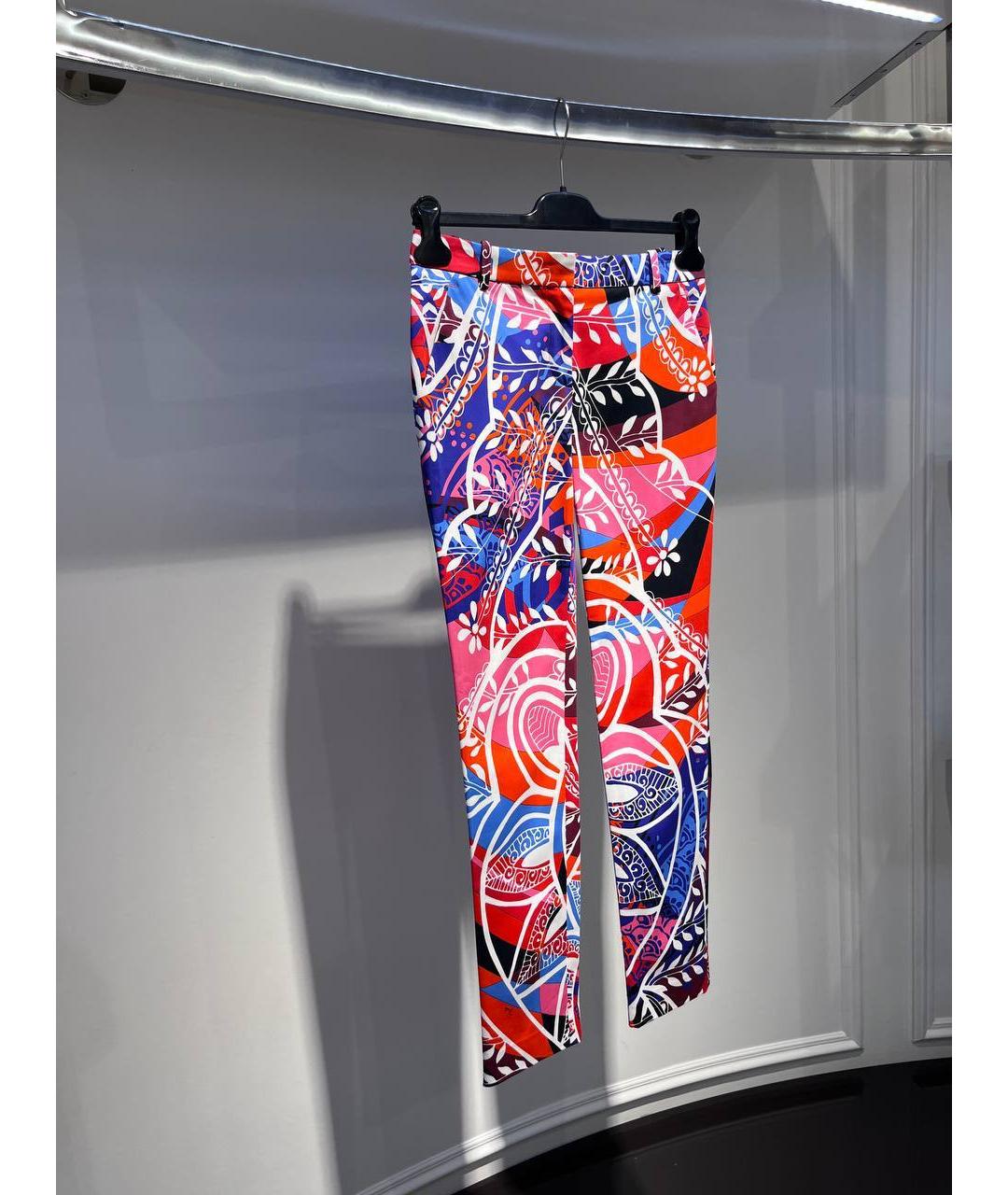 EMILIO PUCCI Мульти хлопковые прямые брюки, фото 2