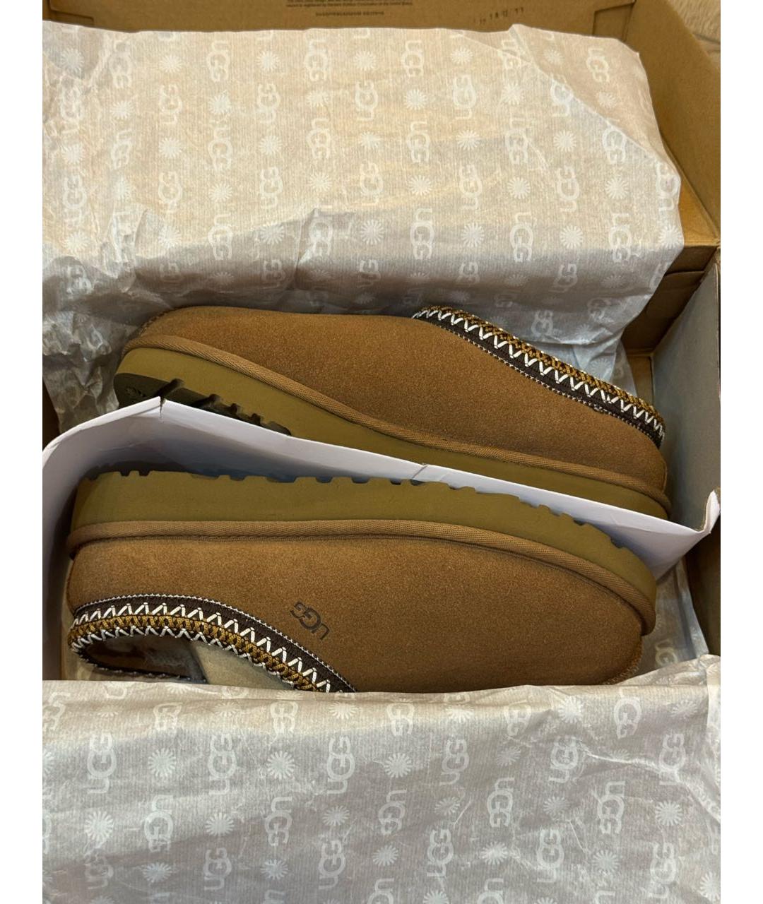 UGG AUSTRALIA Коричневые замшевые сабо, фото 4