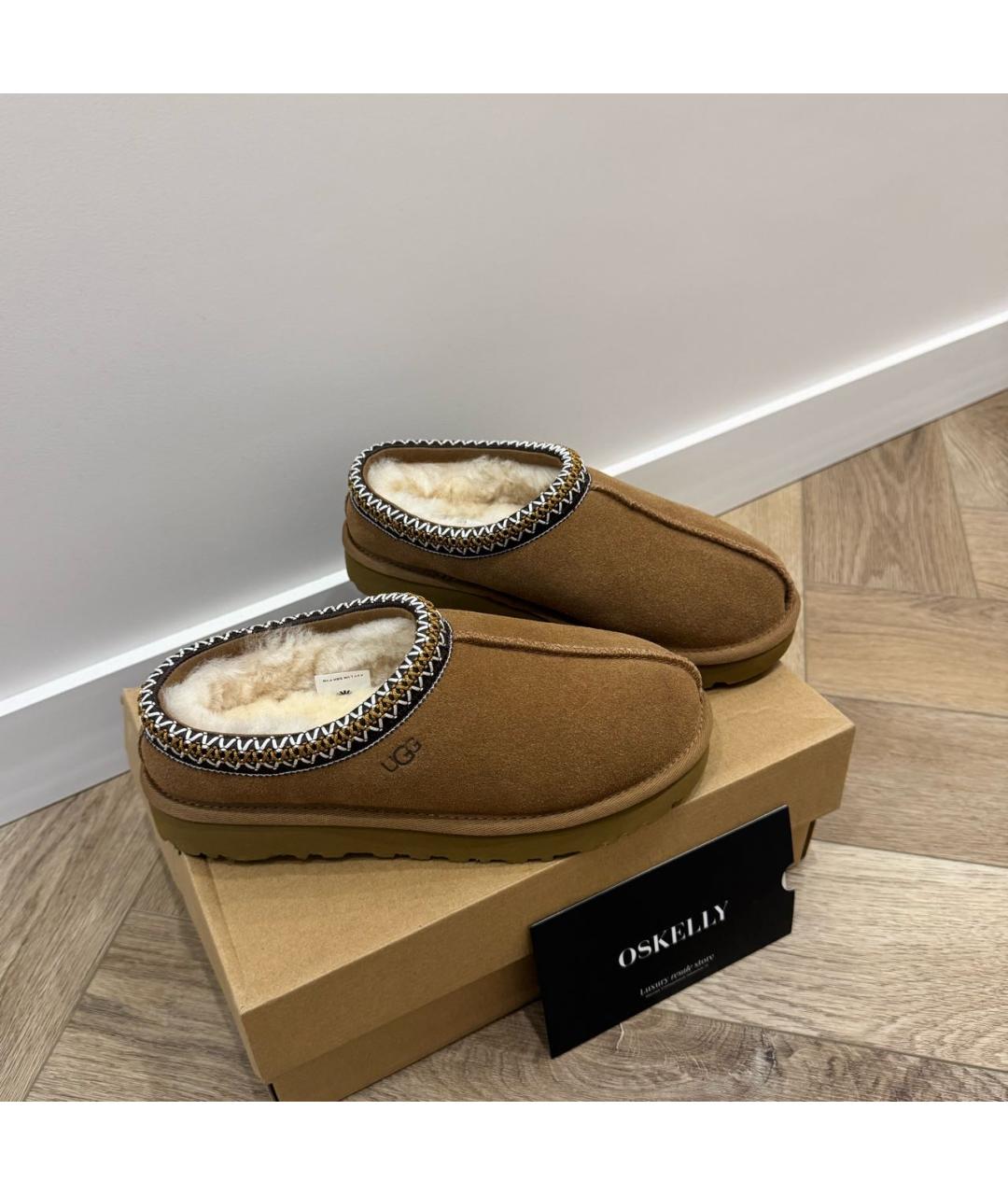 UGG AUSTRALIA Коричневые замшевые сабо, фото 3