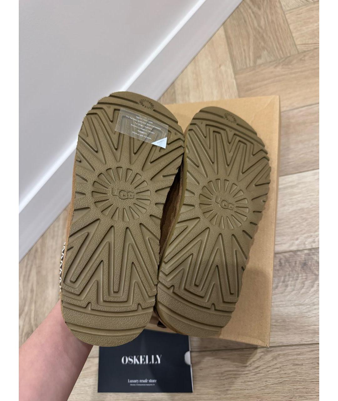 UGG AUSTRALIA Коричневые замшевые сабо, фото 5