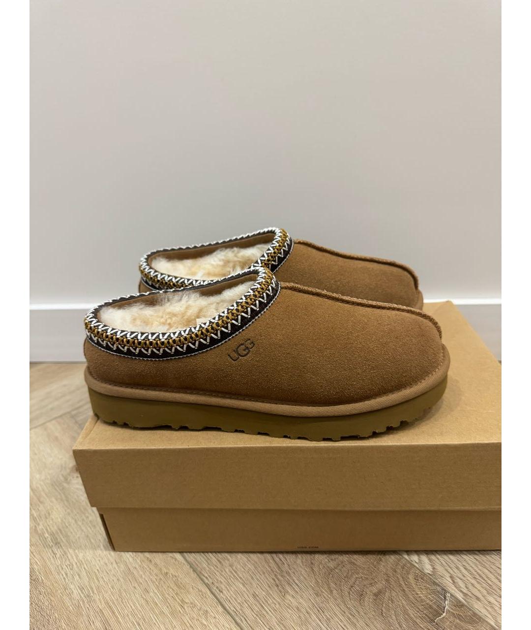 UGG AUSTRALIA Коричневые замшевые сабо, фото 2