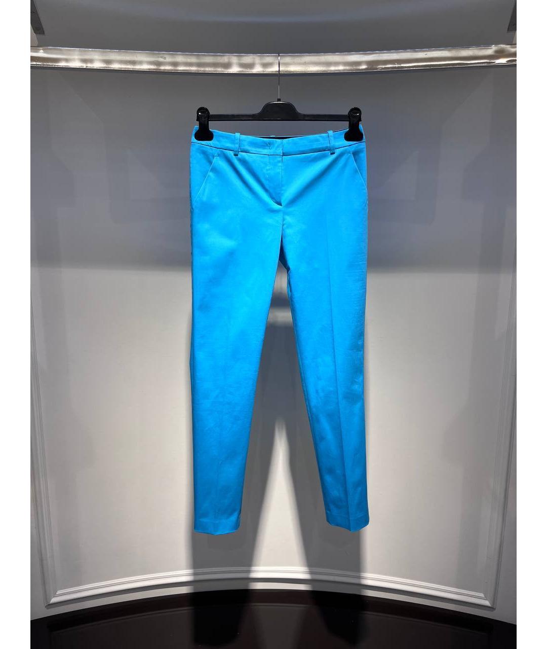 EMILIO PUCCI Голубые хлопковые прямые брюки, фото 4