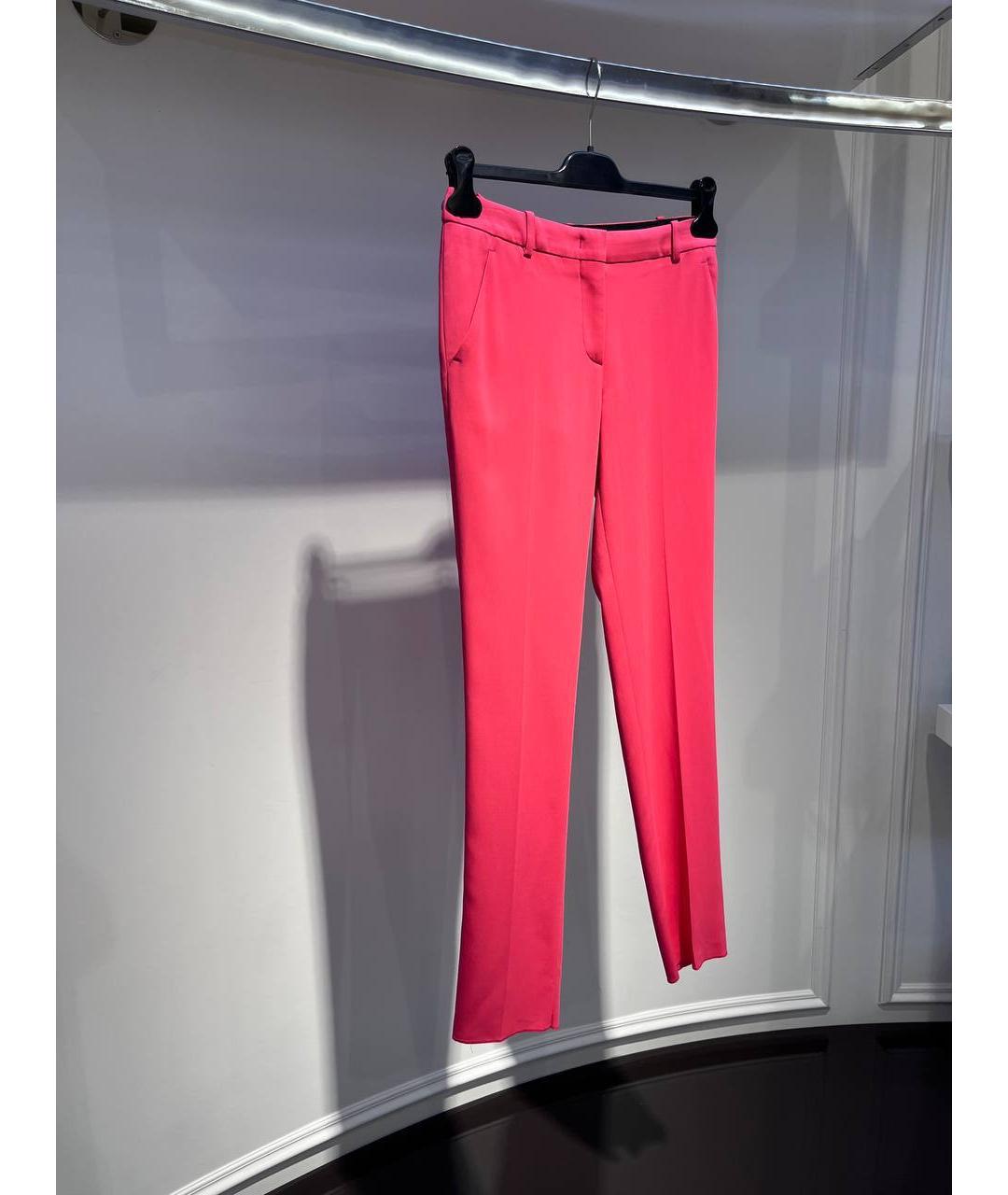 EMILIO PUCCI Розовые хлопковые прямые брюки, фото 2