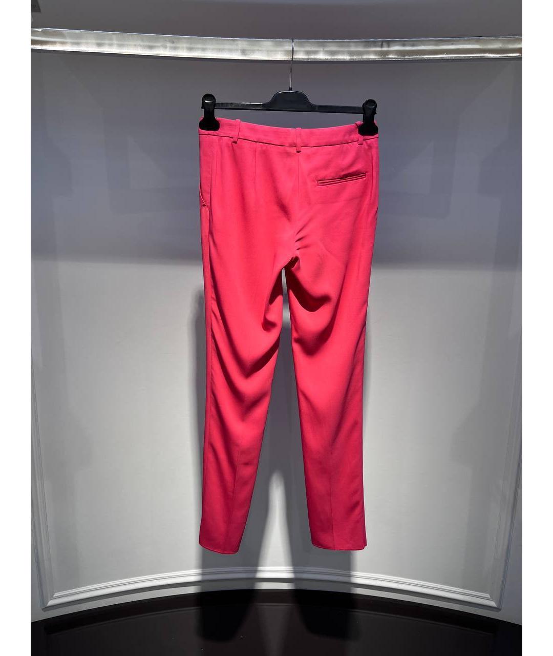 EMILIO PUCCI Розовые хлопковые прямые брюки, фото 3