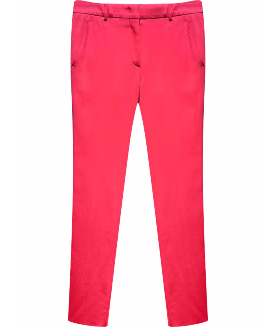 EMILIO PUCCI Розовые хлопковые прямые брюки, фото 1