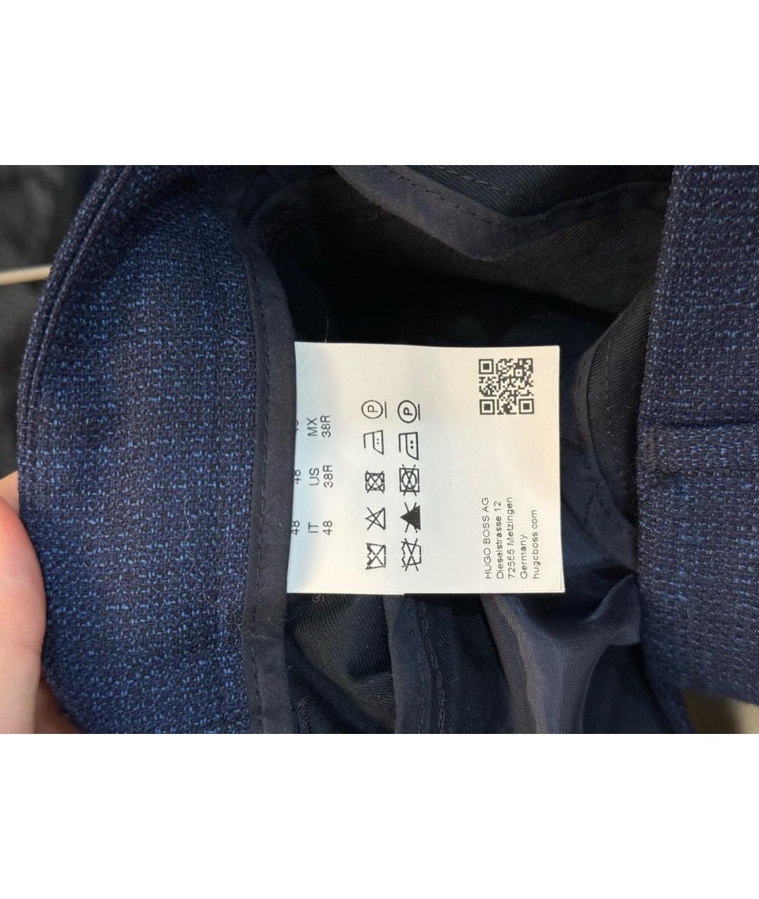 HUGO BOSS Темно-синий классический костюм, фото 6